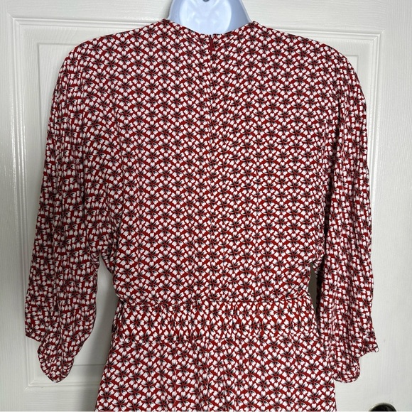 Maje Women’s Size 36 Romper Jumpsuit Floral Ditsy Boho Bohemian Romantic Viscose - Picture 8 of 16